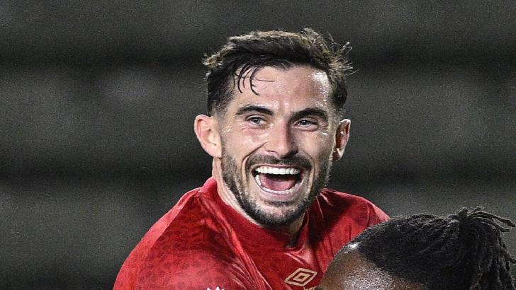Bournemouth midfielder Lewis Cook celebrates